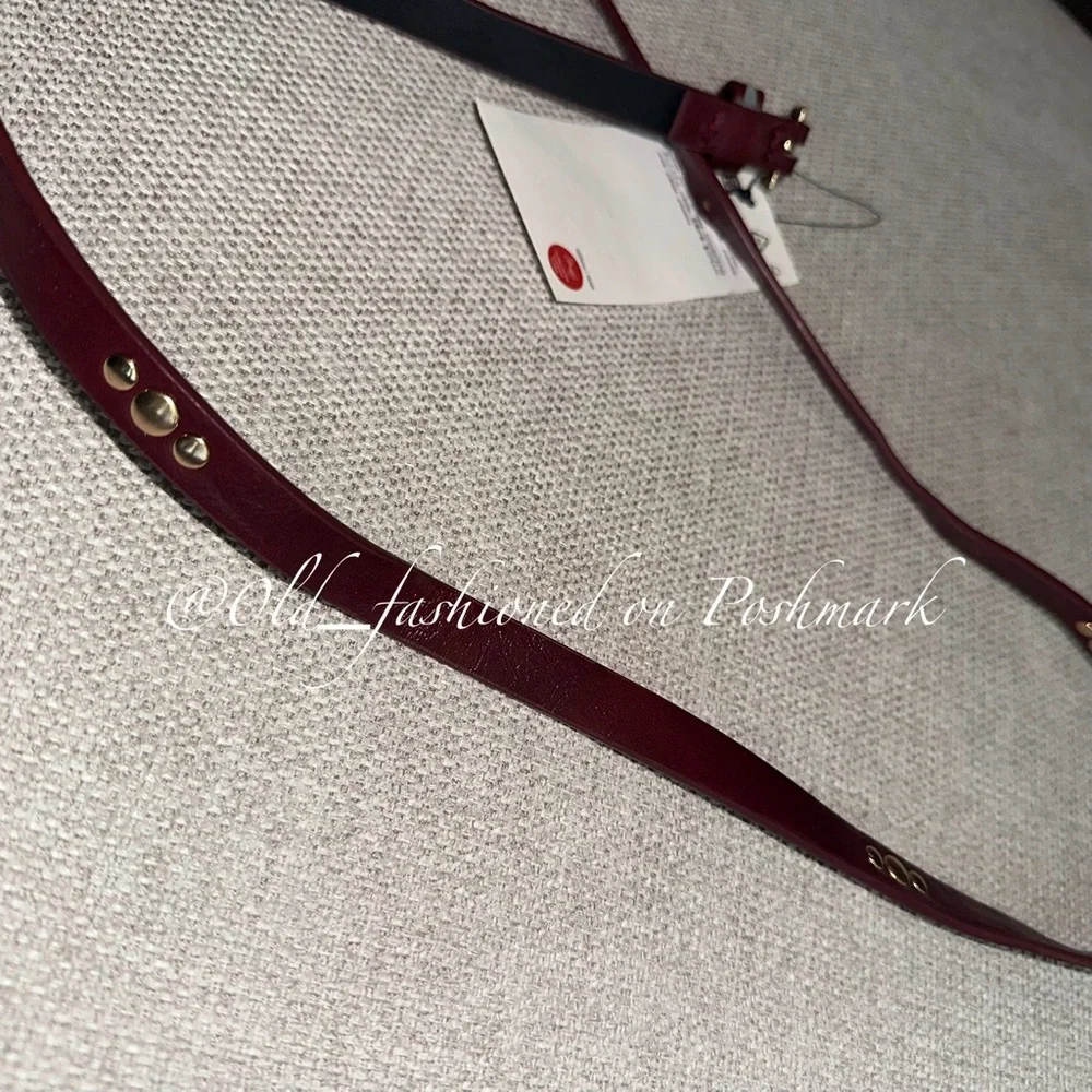 ZARA Faux Leather Belt With Studs